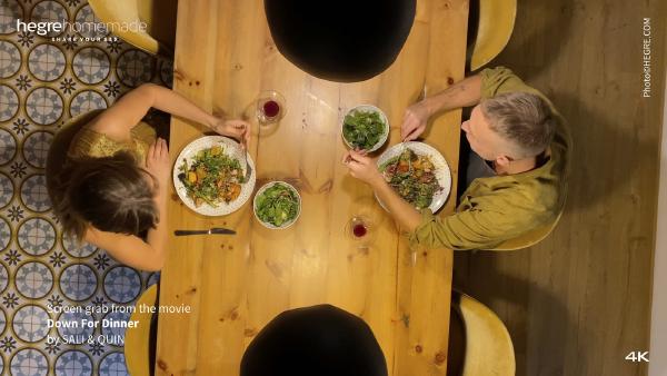 Screen grab #1 from the movie Sali and Quin Down for dinner