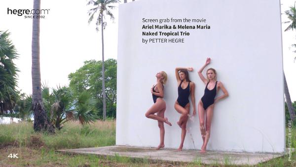 Schermopname #2 uit de film Ariel, Marika en Melena Maria Naakt Tropisch Trio