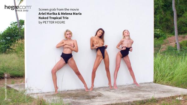 电影 Ariel、Marika 和 Melena Maria 裸体热带三重奏 中的屏幕截图 #5