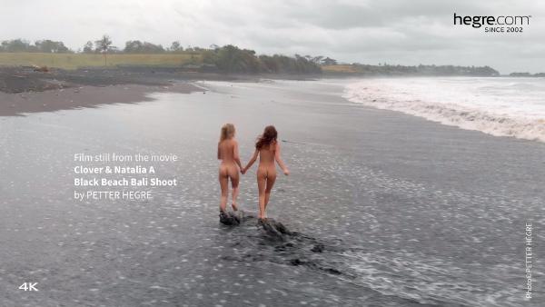 Clover And Natalia A Black Beach Bali Shoot filminden # 1 ekran görüntüsü