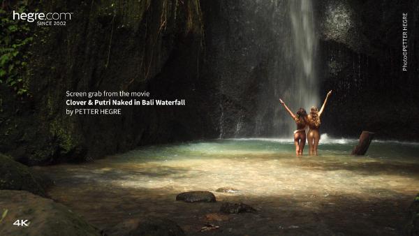 Kuvakaappaus #8 elokuvasta Apila ja Putri alasti Balin vesiputouksella