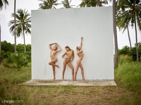 Bild #4 från galleriet Ariel Marika Melena Maria naken i djungeln