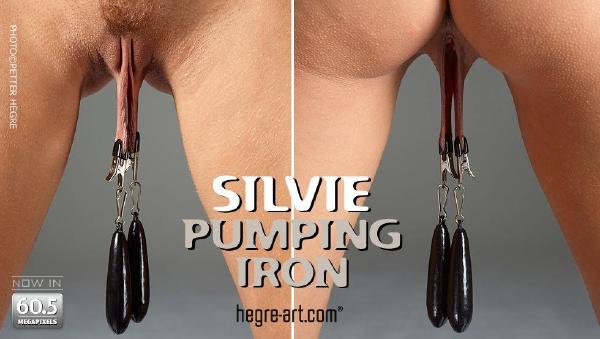 Silvie pumping iron